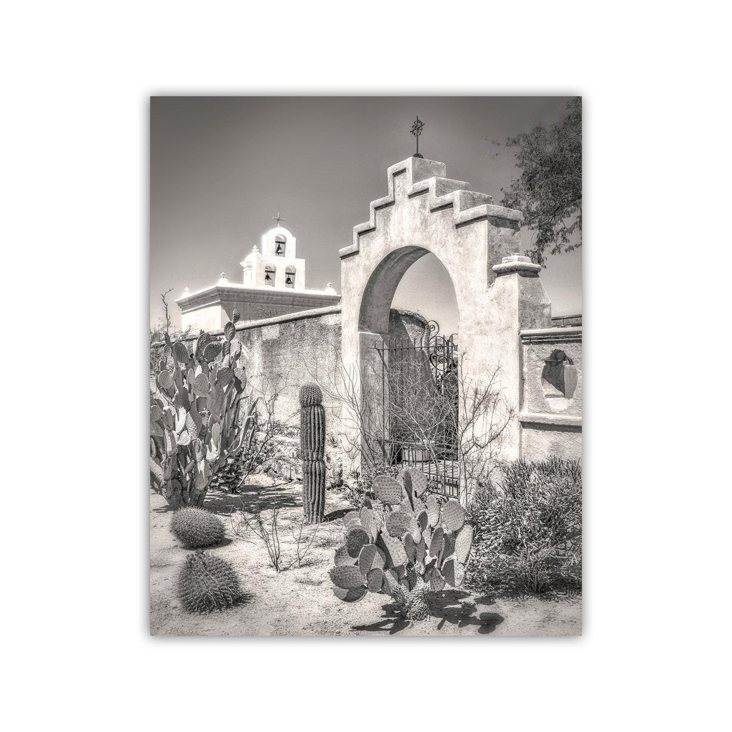 Mission San Xavier del Bac Chapel in Tucson Arizona Wall Art Print