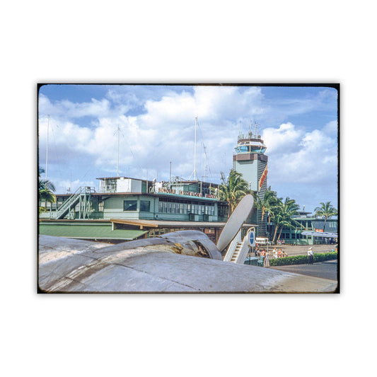 Vintage Honolulu Airport Print – Midcentury Hawaii Travel Art