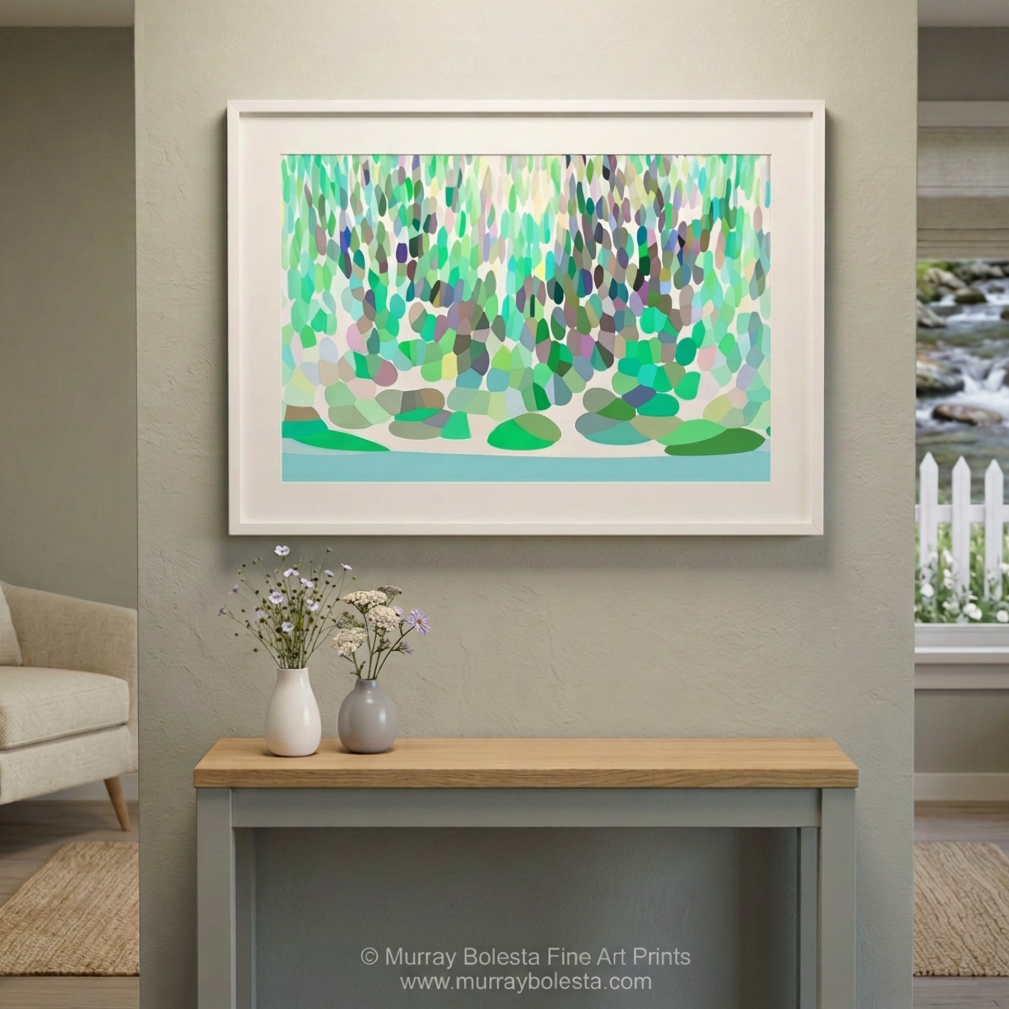 Abstract stream pastel art by Murray Bolesta Fine Art Prints!