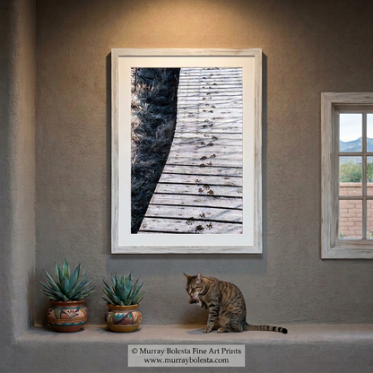 Winter Frost animal tracks at Arivaca Cienega wetlands boardwalk, Arizona USA, art print by Murray Bolesta
