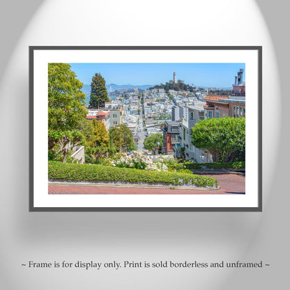 Lombard Street & Coit Tower San Francisco Cityscape Wall Art