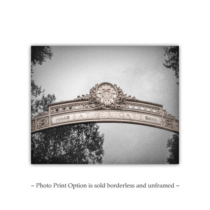 Sather Gate | Black and White University of California Berkeley Gift