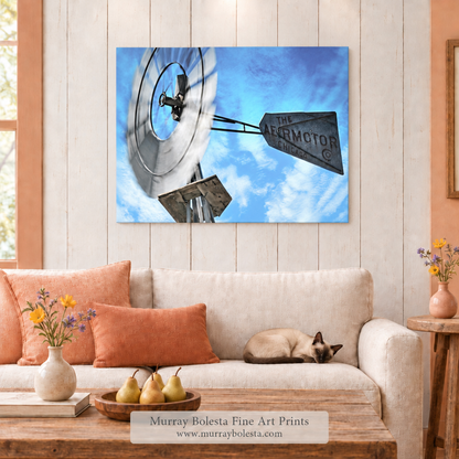 Arizona windmill farmhouse mockup in canvas by Murray Bolesta