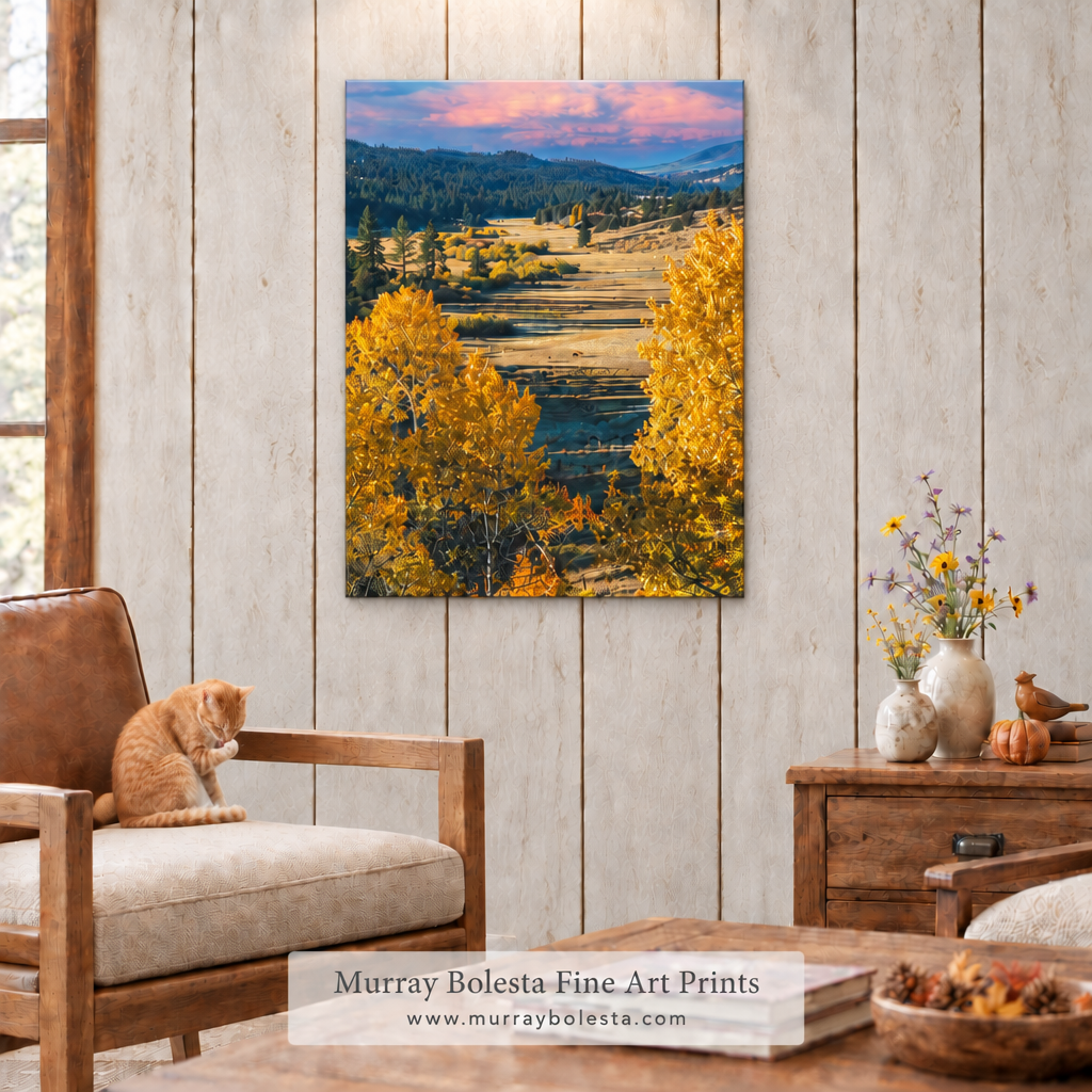 Autumn ranch western landscape by Murray Bolesta