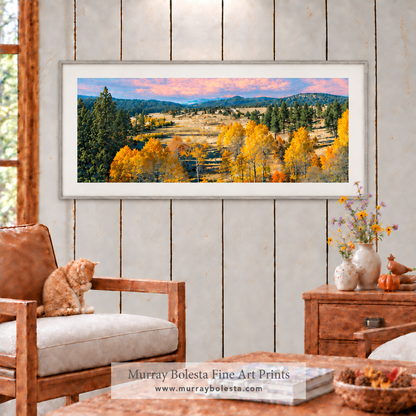 Autumn ranch panorama framed by Murray Bolesta!