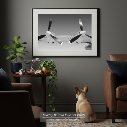 Convair B-36 Peacemaker Warbird Art Black White Pilot Gift by Murray Bolesta!