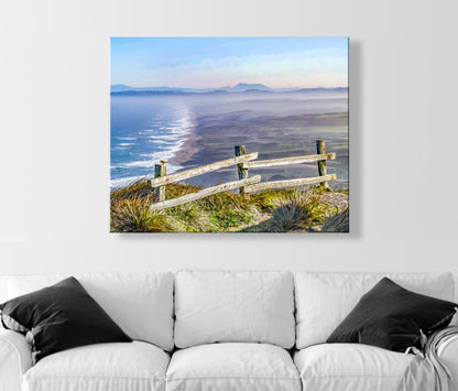 Point Reyes National Seashore California Coast Art Print with Little Bird