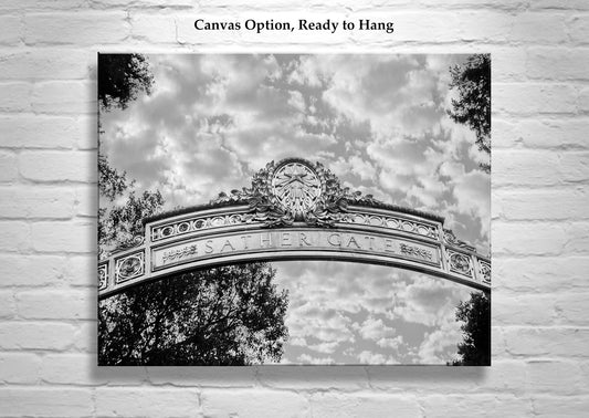 Cal Berkeley Merch with Sather Gate | Black and White UC Berkeley
