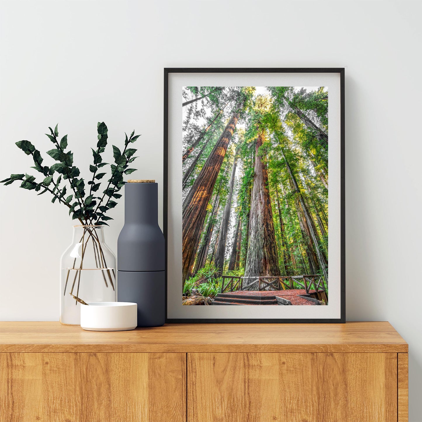 Stout Grove Artwork Print – Jedediah Smith Redwoods Decor | Vertical Art
