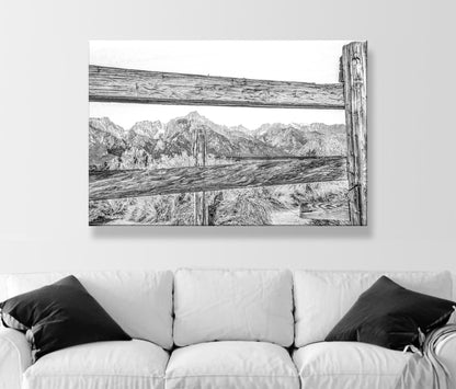 Eastern Sierras Black and White Fine Art – Owens Valley Wall Art Print