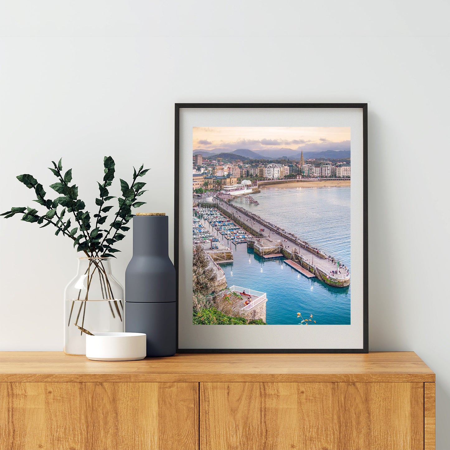 San Sebastian Spain Fine Artwork Print | Port Harbor Travel Decor