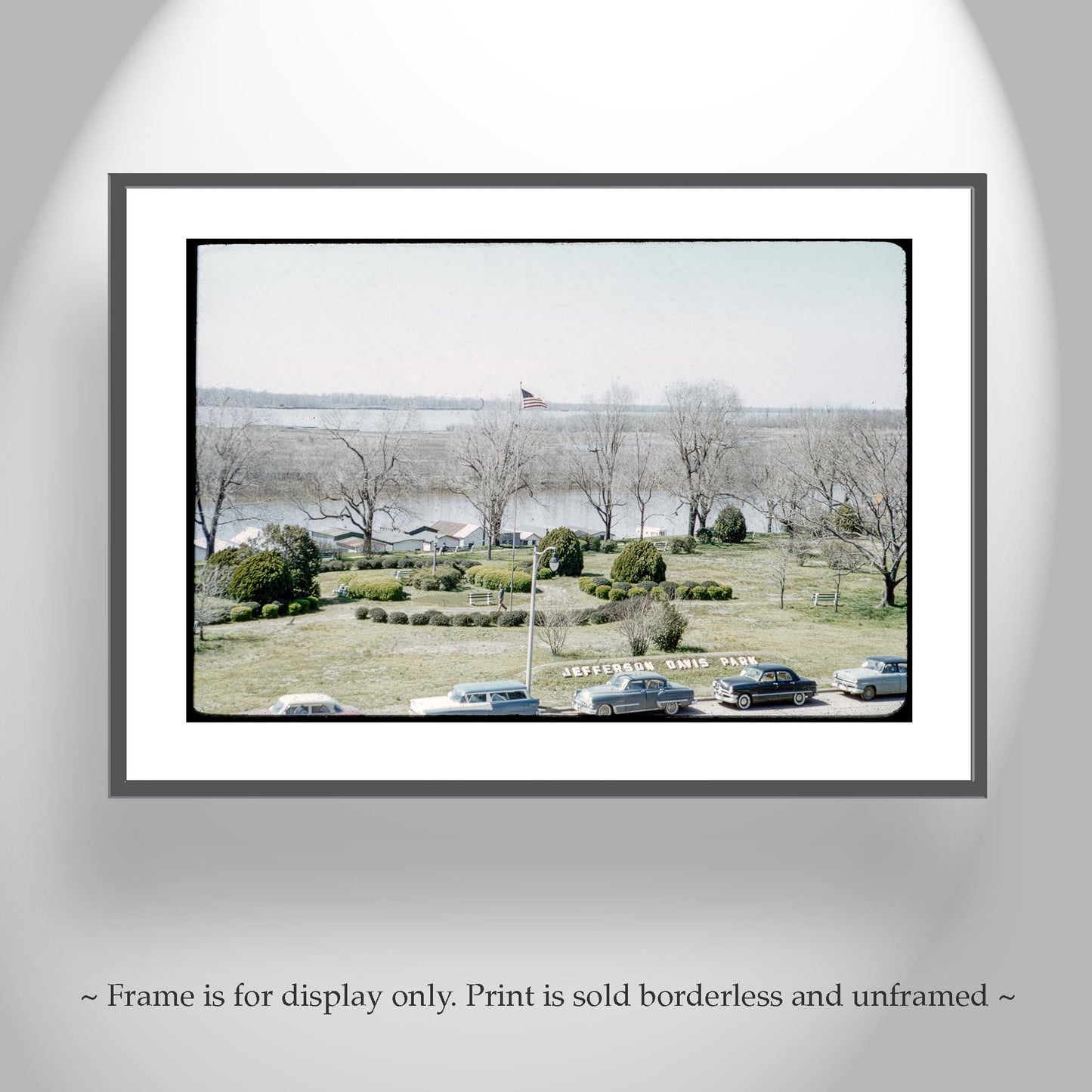 Memphis Park Mississippi River Vintage Photo Print  – Historic Wall Art | Tennessee Retro Wall Décor | Memphis Gift