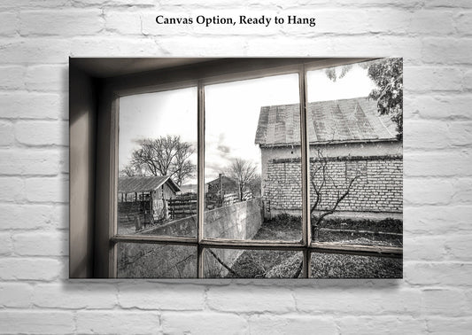 Empire Ranch Sonoita Arizona Black and White Old Adobe Barn Picture