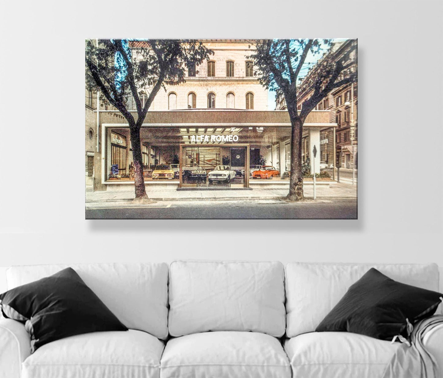 Alfa Romeo Vintage Car Art Print for Wall Decor | Italy Car Showroom