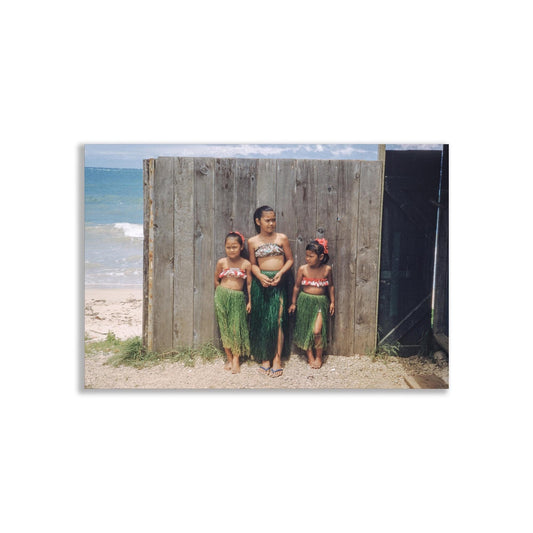 Vintage Hawaii Photograph of Grass Hula Skirts and Hula Girls