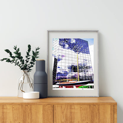 Kennedy Sailboat Art Print at JFK Library Boston Massachusetts