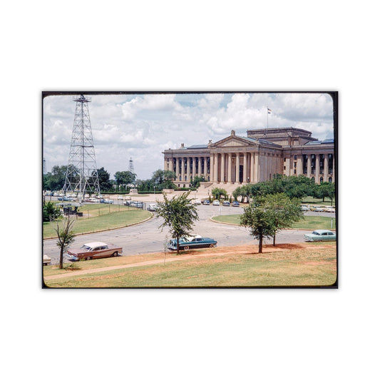 Vintage Oklahoma City State Capitol Mid Century Wall Art Print