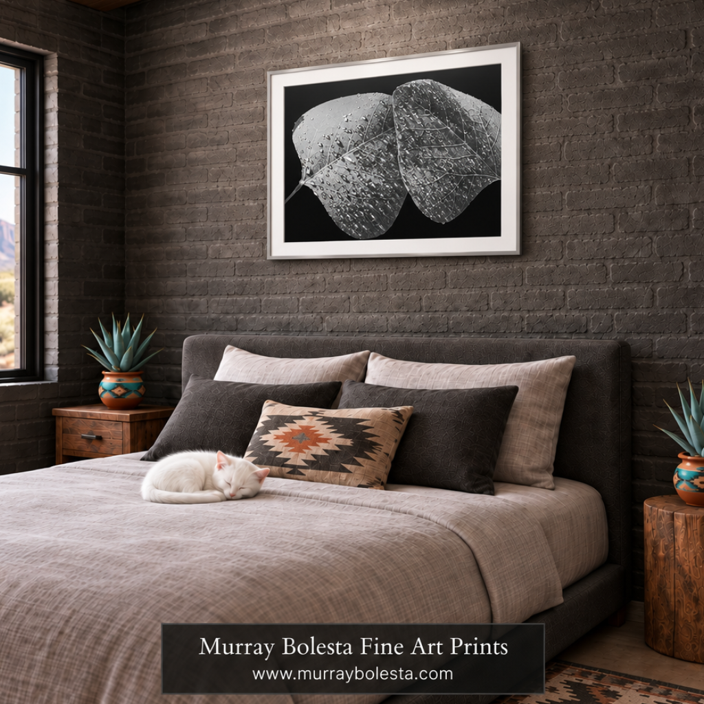 Botanical leaf art in b&w by Murray Bolesta