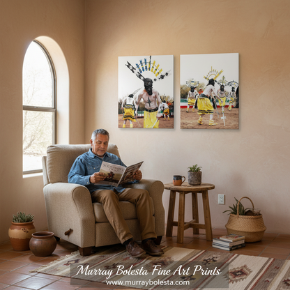 Apache Crown Dancer Art Prints Set | Native American Wall Decor