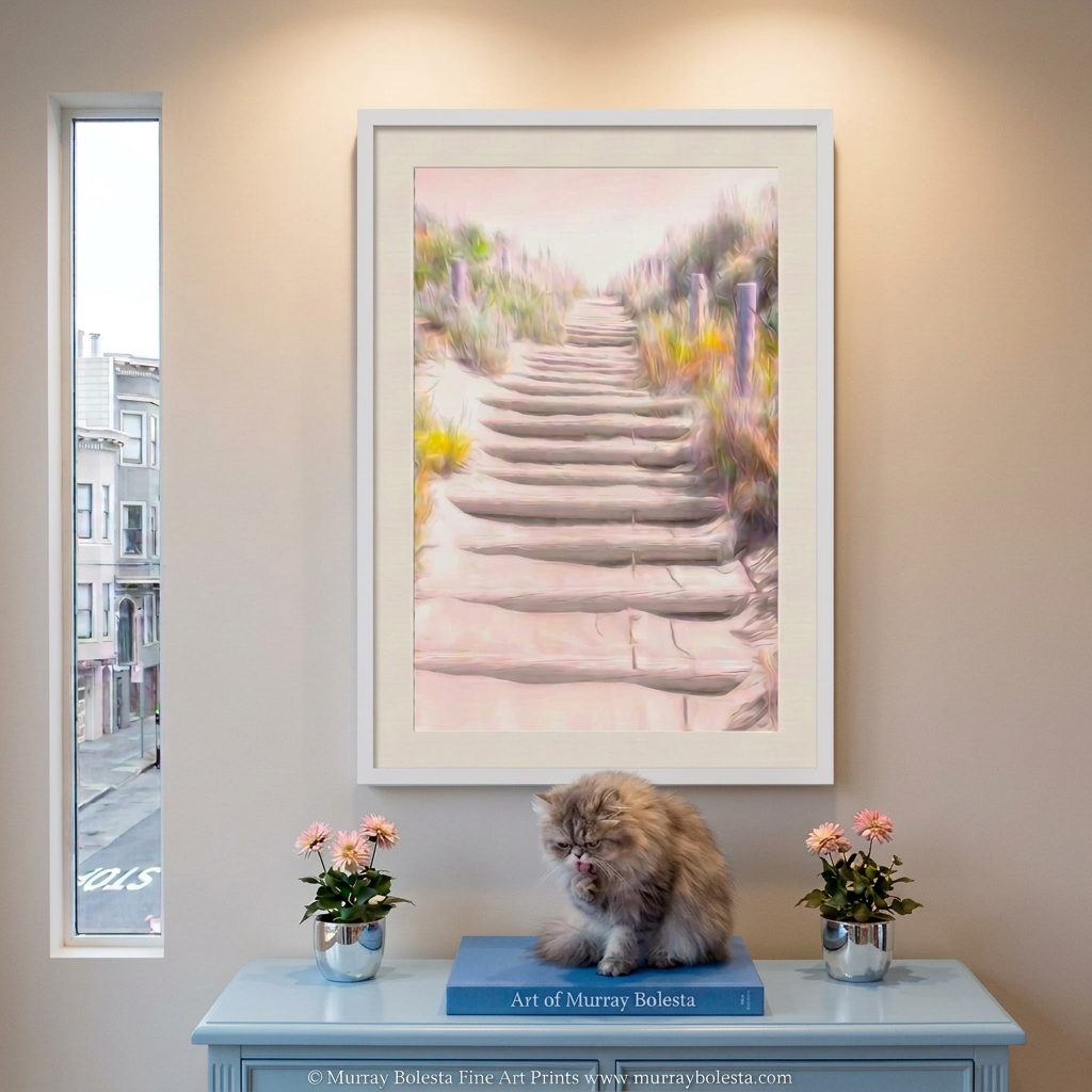 Baker Beach San Francisco Art Print by Murray Bolesta in pastel