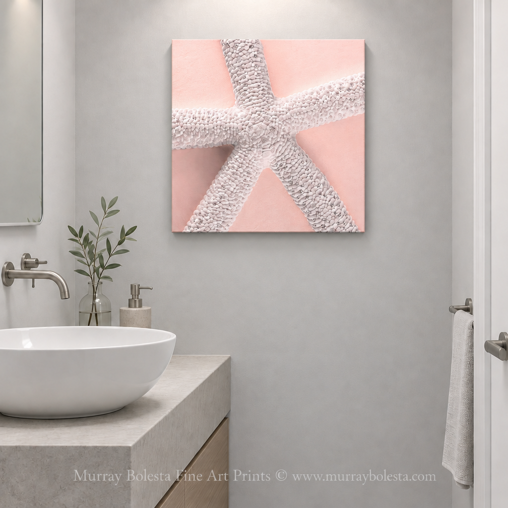 Pink starfish art by Murray Bolesta Seashells!