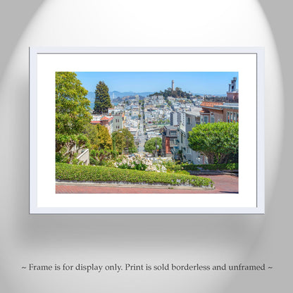Lombard Street & Coit Tower San Francisco Cityscape Wall Art