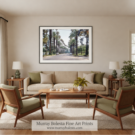 Beverly Hills California mid-century road trip art by Murray Bolesta