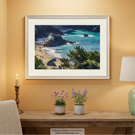 Big Sur seacoast beach, California Pacific Ocean art print by Murray Bolesta