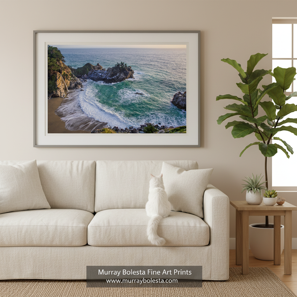 Big Sur Waterfall Art | McWay Falls Pacific Coast Highway California by Murray Bolesta!