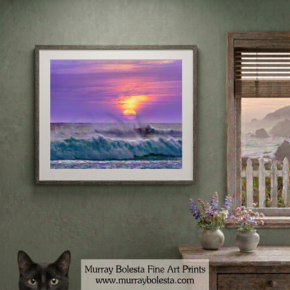 Jalama Beach sunset art print by Murray Bolesta