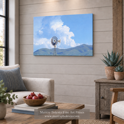Borderlands windmill canvas by Murray Bolesta Fine Art Prints