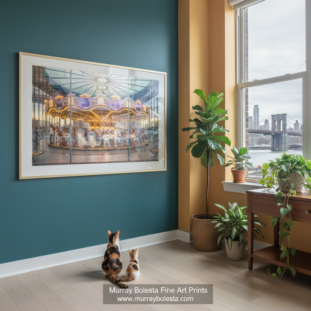 Janes Carousel Brooklyn NY artwork by Murray Bolesta!