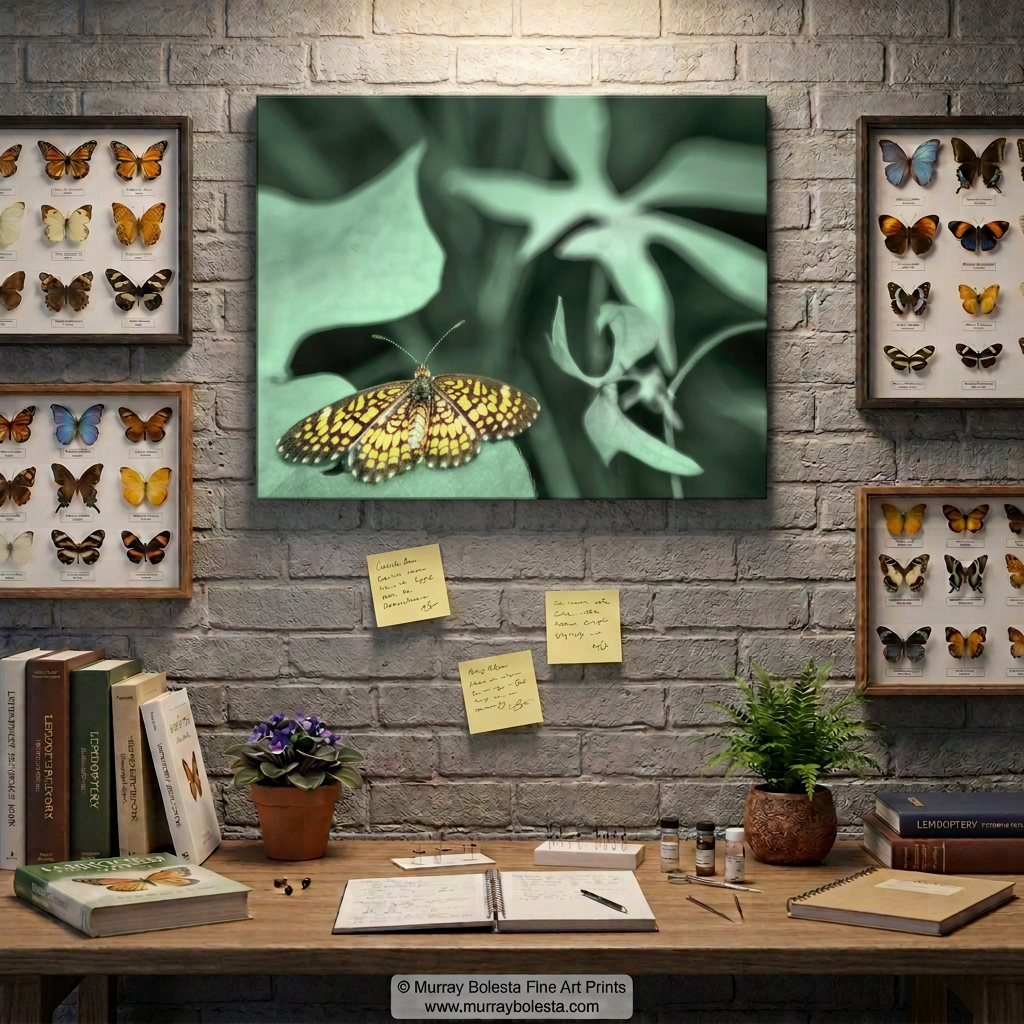 Butterfly artwork in green nature by Murray Bolesta!