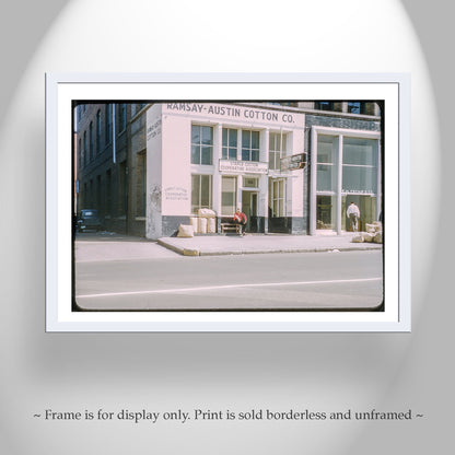 Mid-Century Memphis Street Photograph | Old Cotton Industry Picture