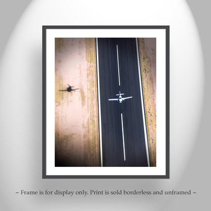Aerial Airplane Art Print Pilot Gift | Aviation Wall Decor