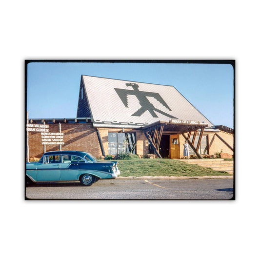 Anadarko OK Indian City Lodge – Retro Cultural Center Print