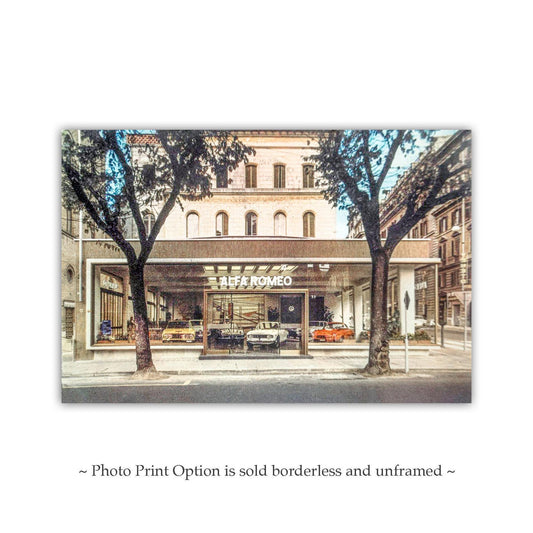 Alfa Romeo Vintage Car Art Print for Wall Decor | Italy Car Showroom