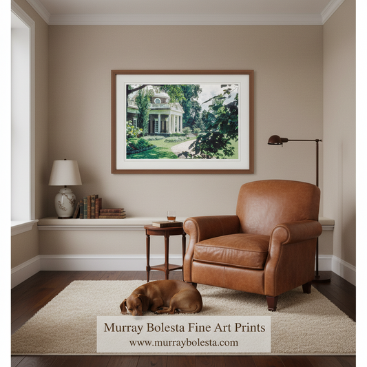 Monticello Vintage Photo – Thomas Jefferson's Historic Home Print