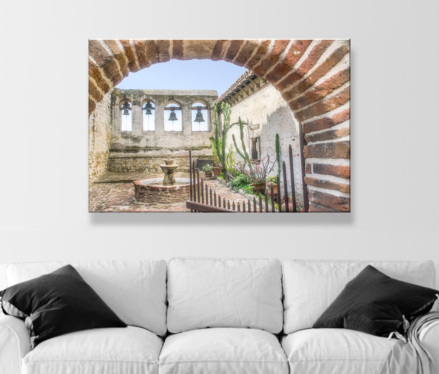 San Juan Capistrano Mission California Art Photograph | Historic Adobe Church Picture from Old California