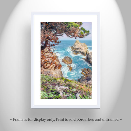 Point Lobos Ocean Waves Artwork | Carmel by the Sea Vertical Wall Art