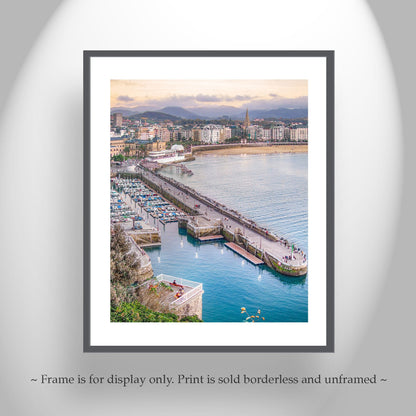 San Sebastian Spain Fine Artwork Print | Port Harbor Travel Decor