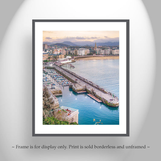 San Sebastian Spain Fine Artwork Print | Port Harbor Travel Decor