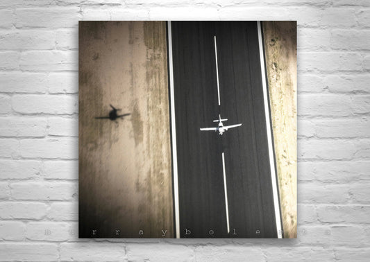 Aerial Airplane Art Print Pilot Gift | Aviation Decor | Square Picture