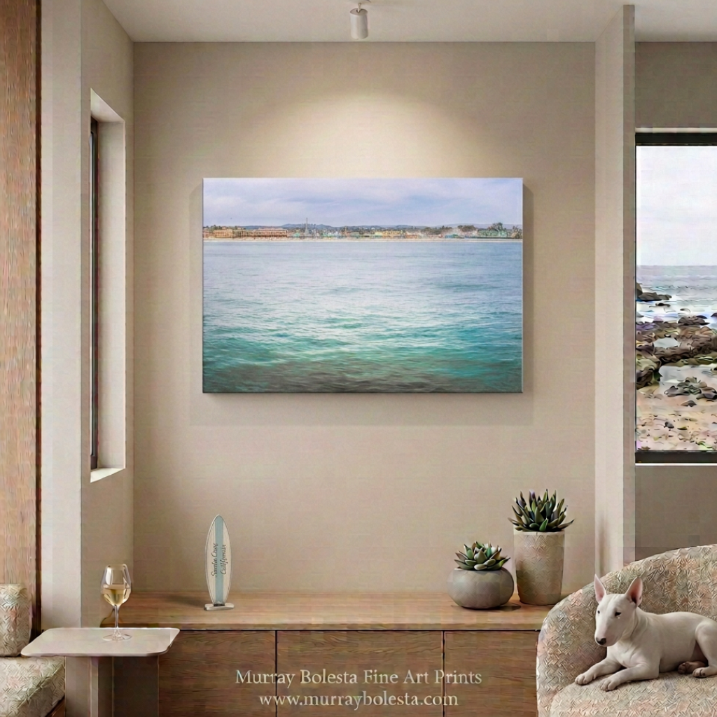 Santa Cruz California boardwalk art print on canvas by Murray Bolesta