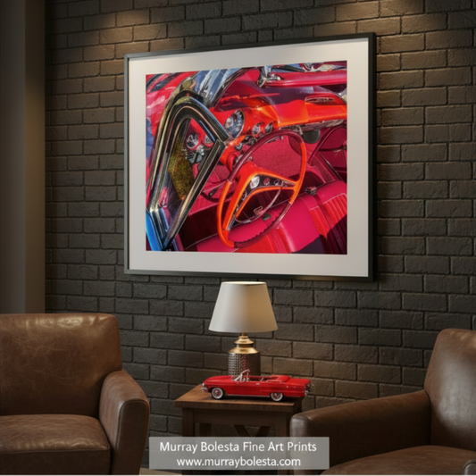 Impala Car Art Print – Mancave Wall Decor Classic Car Photo