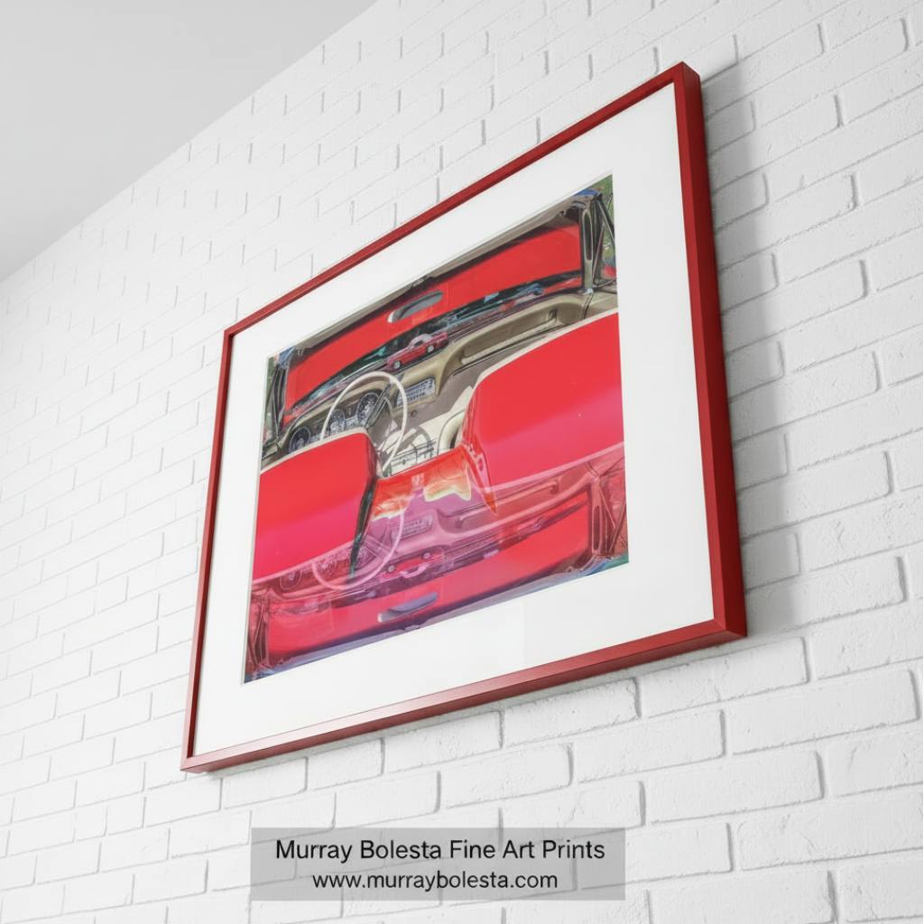 1961 Ford Thunderbird Car Art Print on Framed Canvas