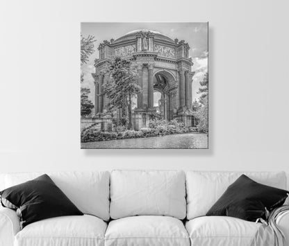 Palace of Fine Arts San Francisco Black and White Wall Art Print