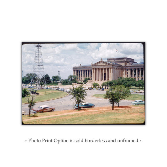 Vintage Oklahoma City State Capitol Mid Century Wall Art Print