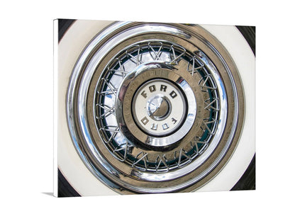 Ford Thunderbird Car Art with Vintage Wheel Covers Set of 3 Prints