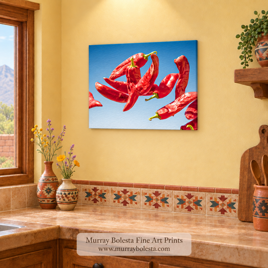 Chili-pepper artwork as food art by Murray Bolesta!